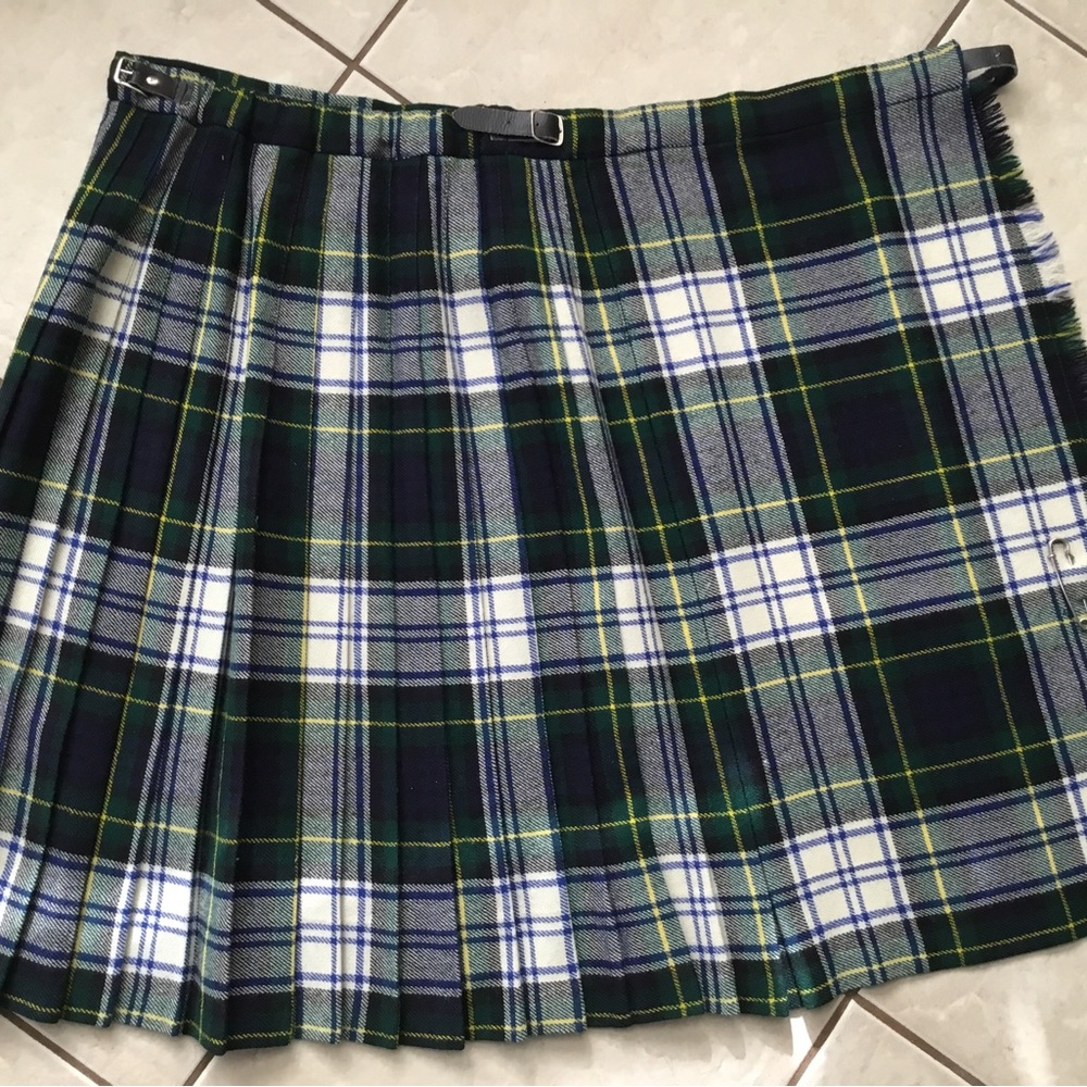 Vintage 1980s Kilt Skirt 100% Wool - Picture 3 of 5